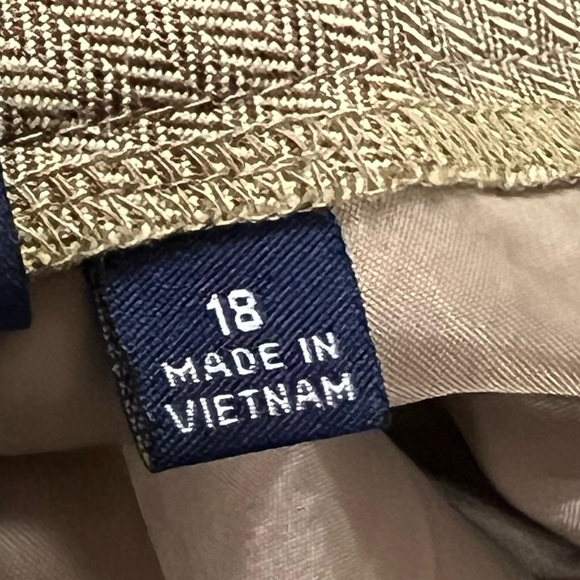 Evan-Picone Suit Pants Chevron Roll in Dijon Size 18 - Picture 9 of 10